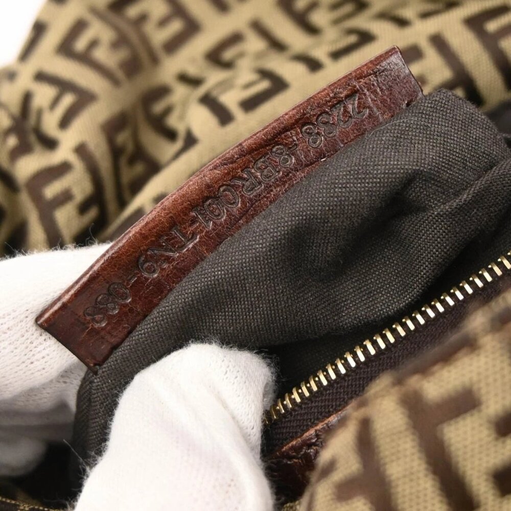 Fendi Beige Brown Zucchino Mamma Baguette Handbag 2288-8BR001-TN9-088 117230 - Picture 10 of 10